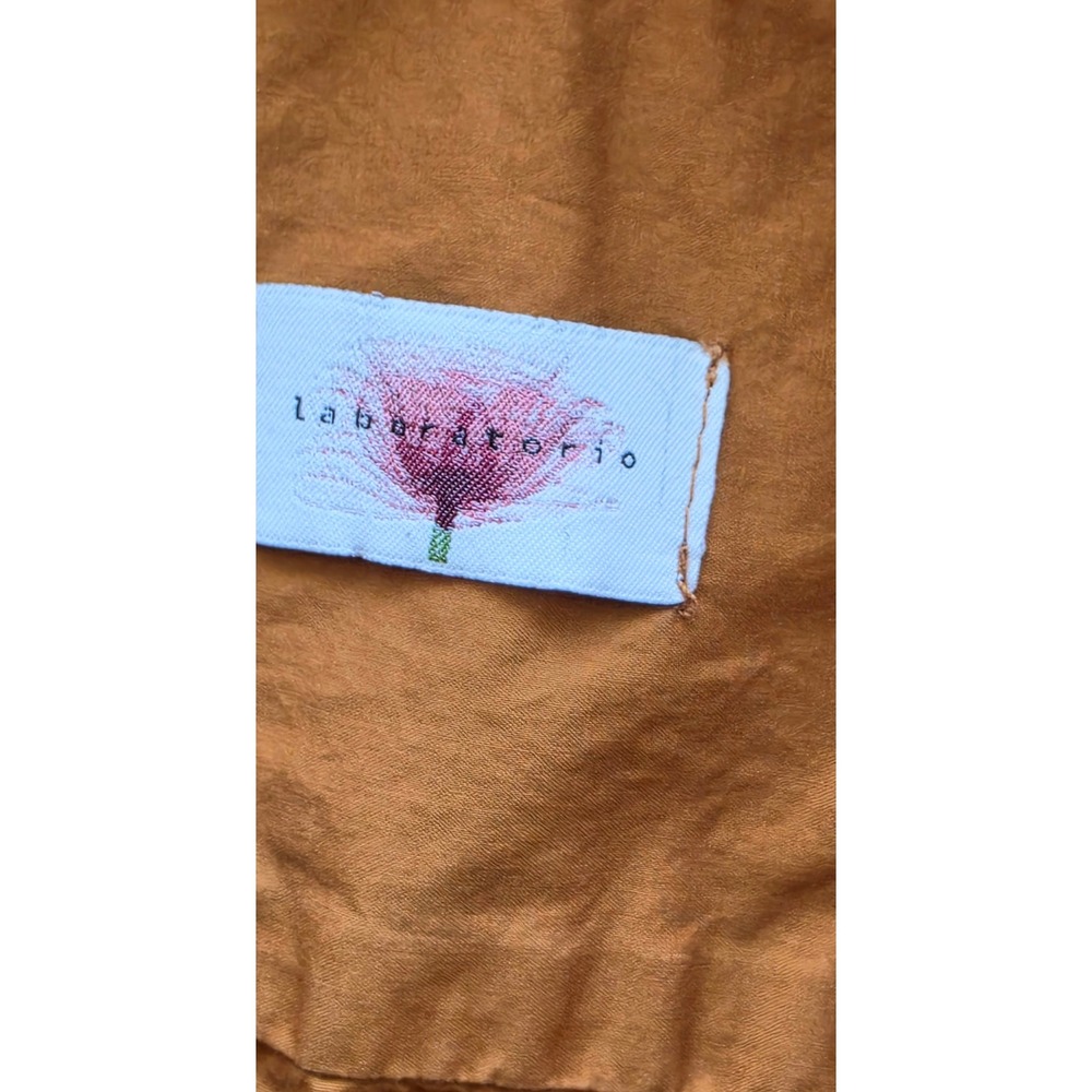 Laboratorio Capri Italy Ochre Cotton Tiered Maxi Shirt Dress Womens 38 / Small - Picture 3 of 11